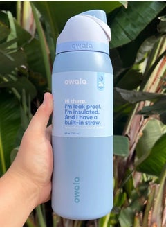 Owala 32 Oz. Owala FreeSip Stainless Steel Water Bottle in Sea Salt  - Image 1