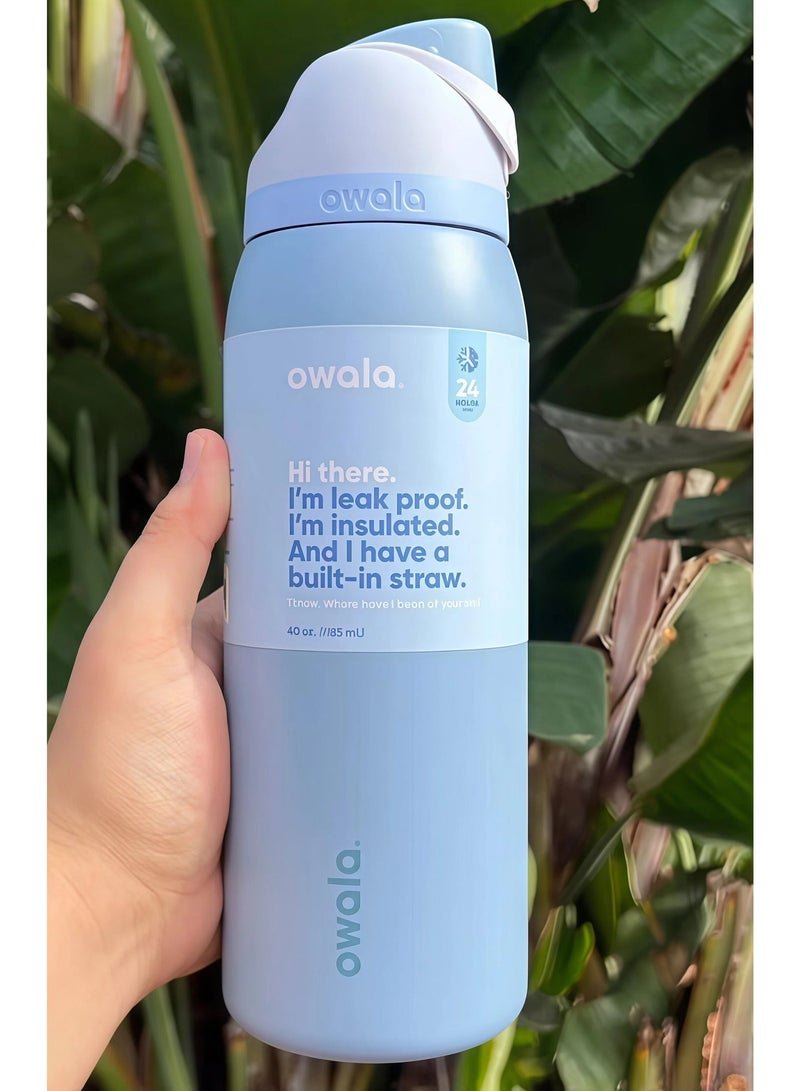 زجاجة مياه أوالا فري سيب من الفولاذ المقاوم للصدأ، سعة ٣٢ أونصة، بنكهة ملح البحر - Image 1