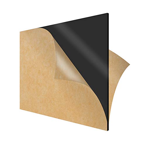 SimbaLux Acrylic Sheet Black Opaque Cast Plexiglass 12” x 12” Square Panel 1/4” Thick (6mm) Plastic Plexi Glass Board with Protective Paper for Signs, DIY Display Projects, Craft, Easy to Cut - Image 1