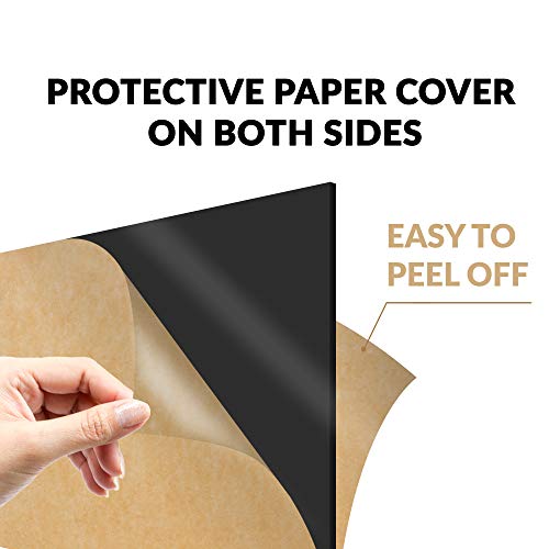 SimbaLux Acrylic Sheet Black Opaque Cast Plexiglass 12” x 12” Square Panel 1/4” Thick (6mm) Plastic Plexi Glass Board with Protective Paper for Signs, DIY Display Projects, Craft, Easy to Cut - Image 3