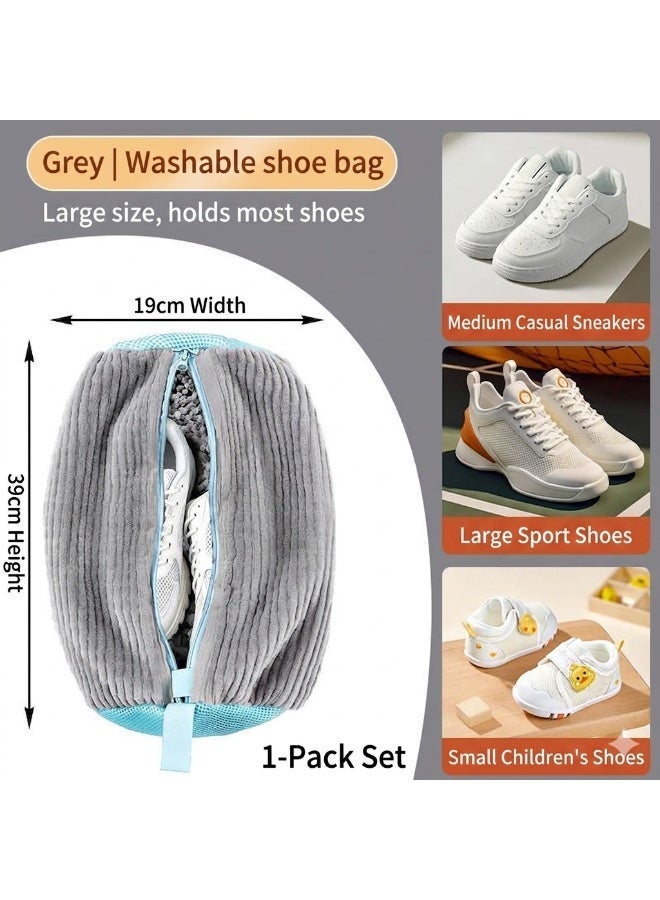 حقيبة تنظيف الأحذية (قطعتان)، حقيبة أحذية، حقيبة غسيل أحذية، حقيبة تنظيShoe Washing Bag for Washing Machine, 2 Pack Portable Shoe Care Bag Shoe Bag Washing Machine, Deep Cleaning Shoe Bag, Reusable Shoe Washing Bag for All Shoe Types and Sizes, Yellow and whiteف أحذية للغسالة، حقيبة غسيل أحذية، حقيبة غسيل أحذية قابلة لإعادة الاستخدام لجميع أنواع وأحجام الأحذية - Image 4