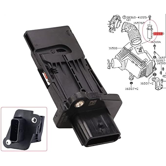 كينسو مستشعر كتلة الهواء للسيارات 226801Mg0A مستشعر كتلة الهواء بديل حساس لسيارة ألتيما 2013-2015 25 لتر - Image 4