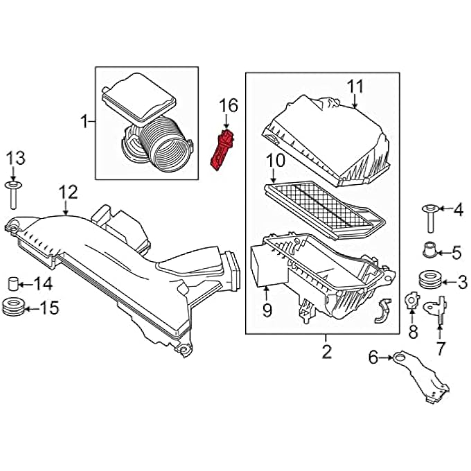 كينسو مستشعر كتلة الهواء للسيارات 226801Mg0A مستشعر كتلة الهواء بديل حساس لسيارة ألتيما 2013-2015 25 لتر - Image 5