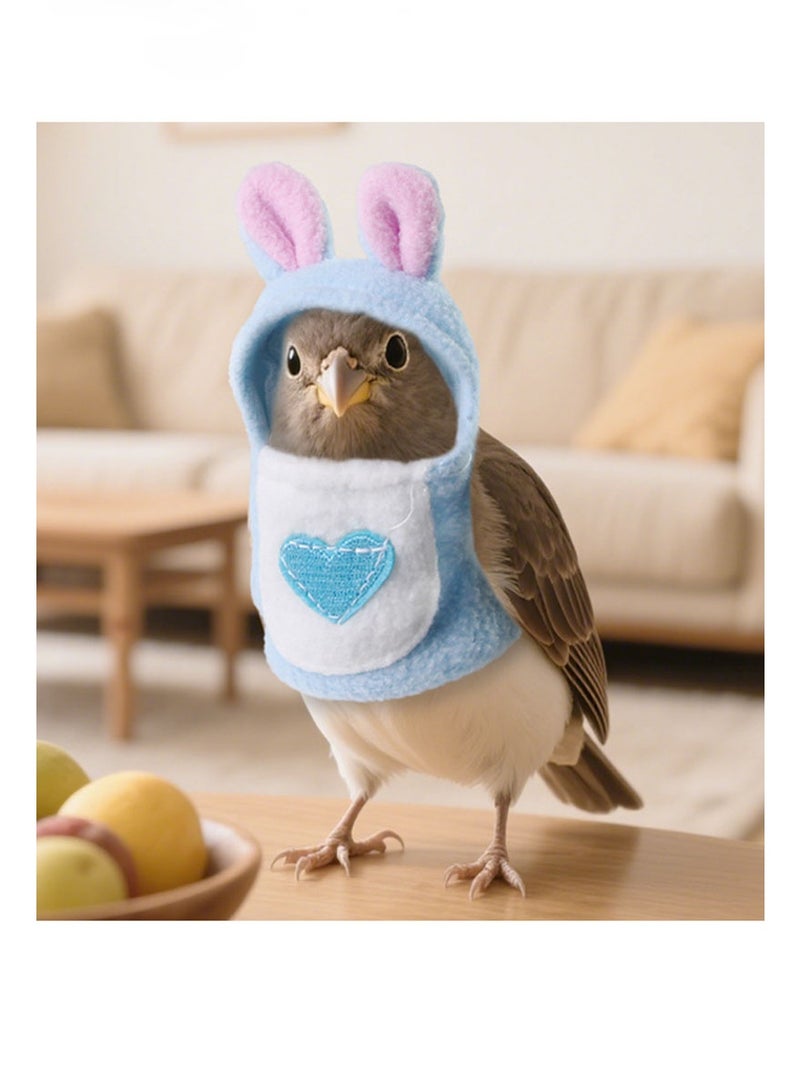 Geustos Bird Outfit Bird Costume, Parrot Diaper Flight Suit Rabbit Shape Hoodie Cosplay Photo Prop (1 Pack Blue) - Image 4