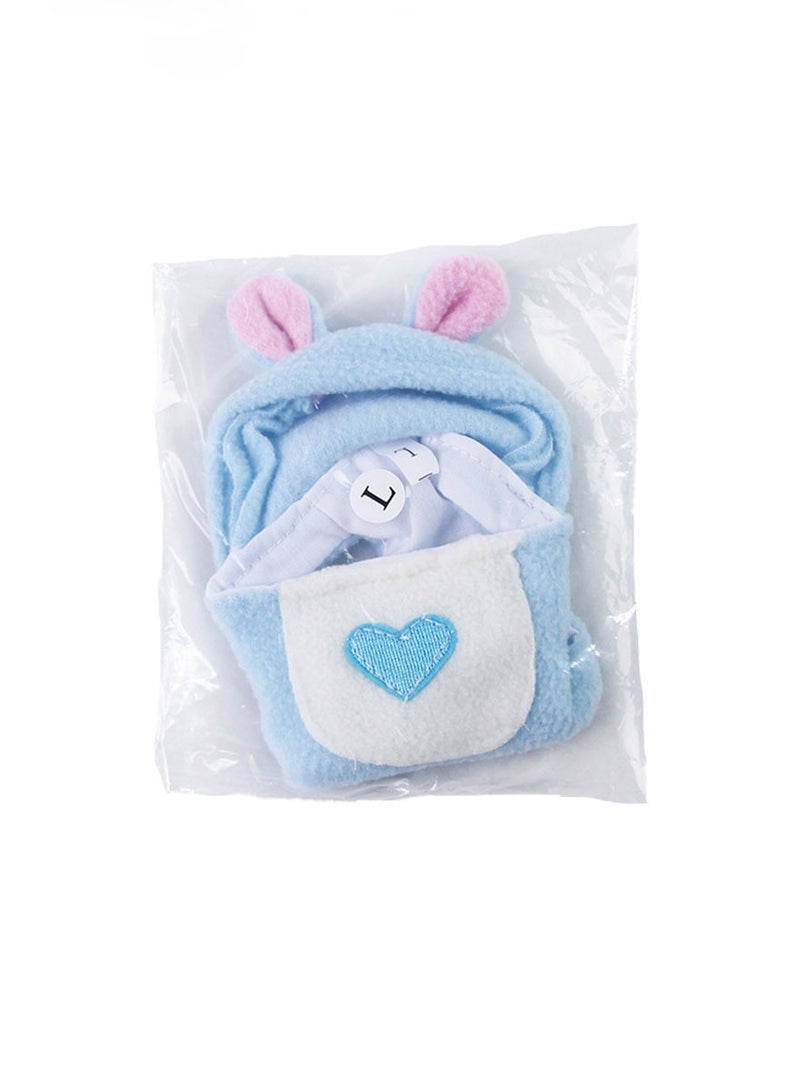Geustos Bird Outfit Bird Costume, Parrot Diaper Flight Suit Rabbit Shape Hoodie Cosplay Photo Prop (1 Pack Blue) - Image 5