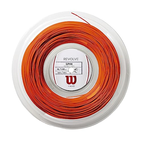 Wilson Revolve 16 Tennis String - 200m Reel, Orange - Image 1