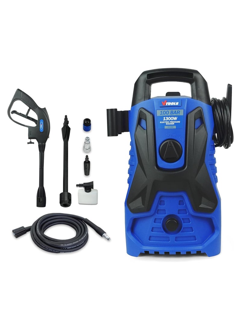 VTOOLS Vtools Pressure Washer 100 Bar 1300W  - Image 1