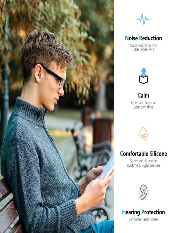BOECIOG Ear Plugs for Sleeping Noise Cancelling – 30dB Reusable Silicone Earplugs with 8 Ear Tips & Case, Ideal Sleep Ear Plugs, Soft & Cozy Hearing Protection for Sleep, Concerts, Work, Travel & Focus - Image 2