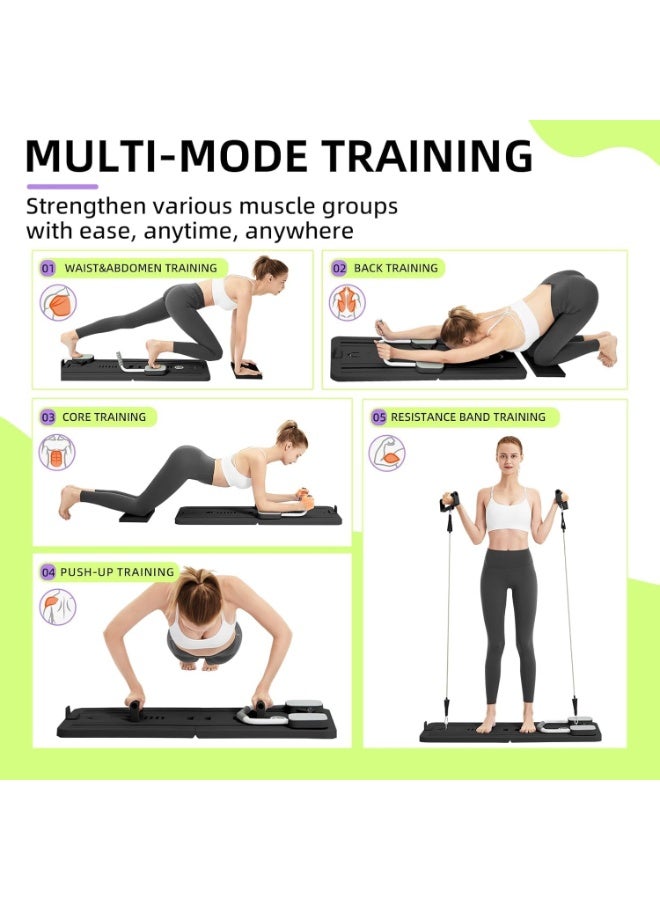 Y&D Portable Pilates Reformer Machine for Home Gym - Auto-Rebound Pilates Board with Abdominal Core Trainer & Full Body Workout | Professional Pilates Equipment for Men/Women  - Image 3