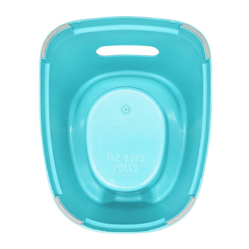 Tiny Undies The Baby Potty - Mini Potty | Early Potty Training | Elimination Communication | Portable & Lightweight | Promote Independence | Child Training Toilet (Turquoise) - Image 4