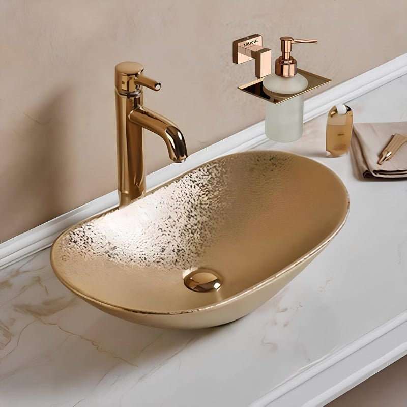 ARQUIN ARQUIN Aroma 304 Grade Stainless Steel Liquid Soap DispenserSoap DispenserBathroom Accessories Rose Gold Pack of 3  - Image 2
