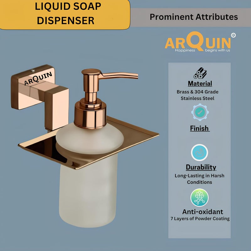 ARQUIN ARQUIN Aroma 304 Grade Stainless Steel Liquid Soap DispenserSoap DispenserBathroom Accessories Rose Gold Pack of 3  - Image 3