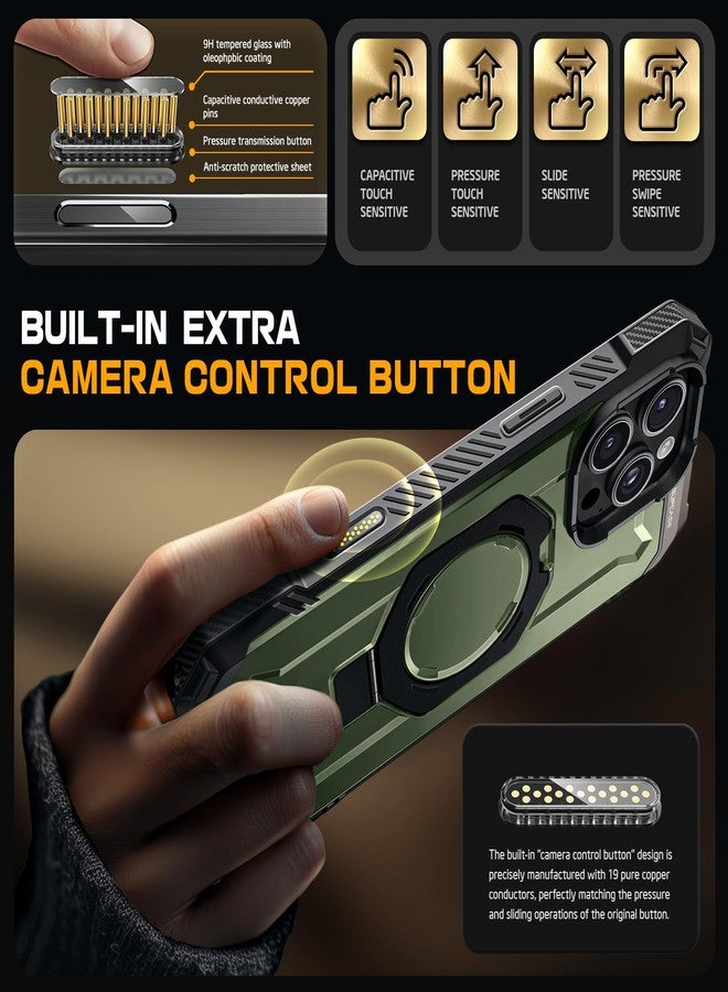 SUPCASE for iPhone 16 Pro Max Case with Camera Control Capture Button (Unicorn Beetle Grip), [Built-in Stand] [Compatible with MagSafe] Heavy Duty Magnetic Phone Case for iPhone 16 Pro Max, Guldan - Image 3