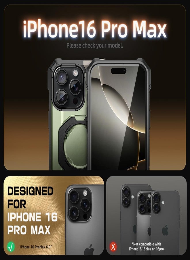 SUPCASE for iPhone 16 Pro Max Case with Camera Control Capture Button (Unicorn Beetle Grip), [Built-in Stand] [Compatible with MagSafe] Heavy Duty Magnetic Phone Case for iPhone 16 Pro Max, Guldan - Image 2