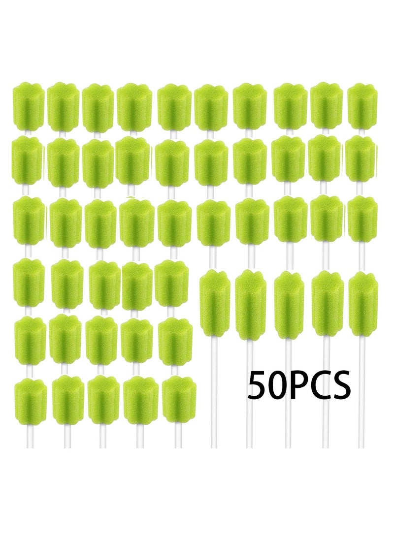 Daytoyz 50 Disposable Oral Sponge Swabs for Elderly, Adults & Kids – Unflavored Mouth & Gum Cleaning Swabsticks, Soft Hygienic Bulk Pack - Image 1