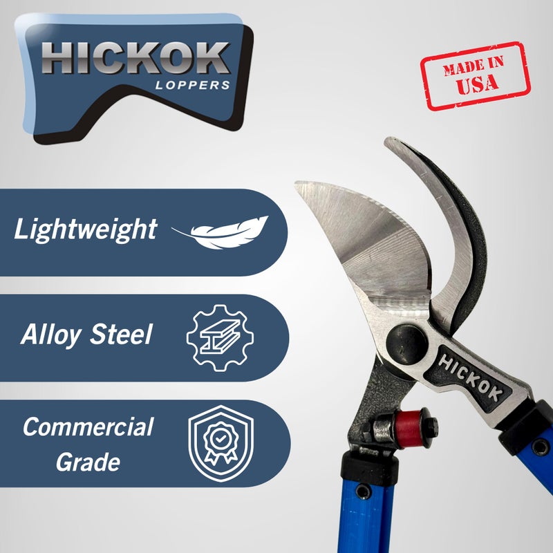 Hickok Heavy Duty Loppers for Tree Trimming â€“ 36" Branch Cutter & Pruning Shears with Long Handle | Lightweight Aluminum Tree Trimmer | Professional-Grade Pruner Made in USA - Image 3