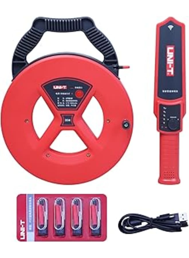 UNI-T UNI-T Wall Pipe Blockage Detector 35Meters Pipeline Blocking Clogging Scanner Plumbers Instrument Diagnostic Tool for Steel Iron and PVC Pipes