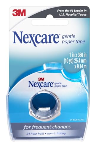 Nexcare Gentle Paper Tape Dispenser, Medical Paper Tape, Secures Dressings and Lifts Away Gently - 1 in x 10 Yds, 1 Dispenser - Image 2