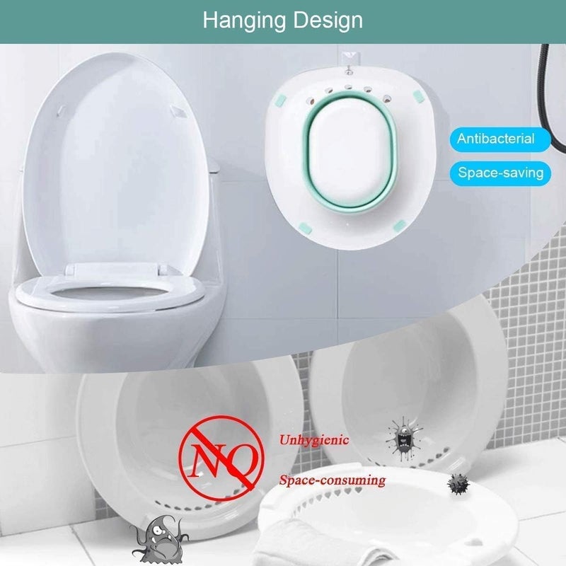 Delfino Sitz Bath for Toilet, Sitz Bath Basin Portable Bidet for Pregnant Women, Hemorrhoids Treatment, Perineal Episiotomy Recovery, the Elderly, Postpartum Care, Patients - Image 3