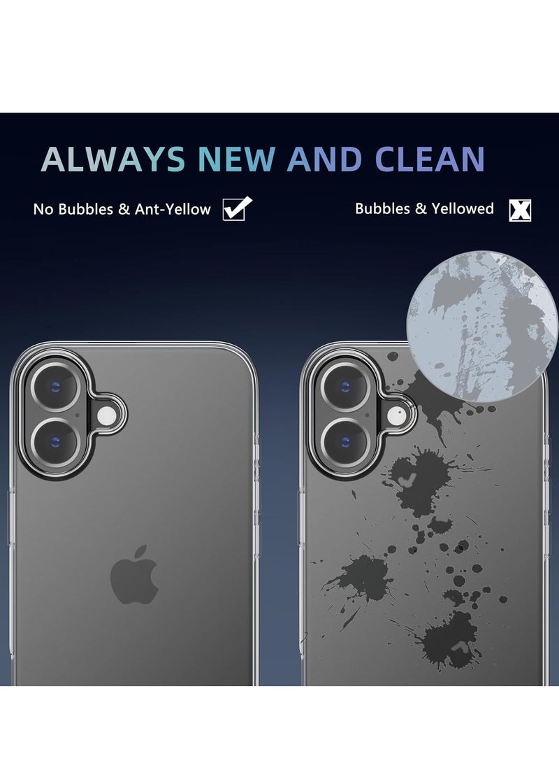 Ultra-Thin Clear Case for iPhone 16 – Anti-Yellowing, Shockproof with Camera Lens and Screen Protectors - Image 3