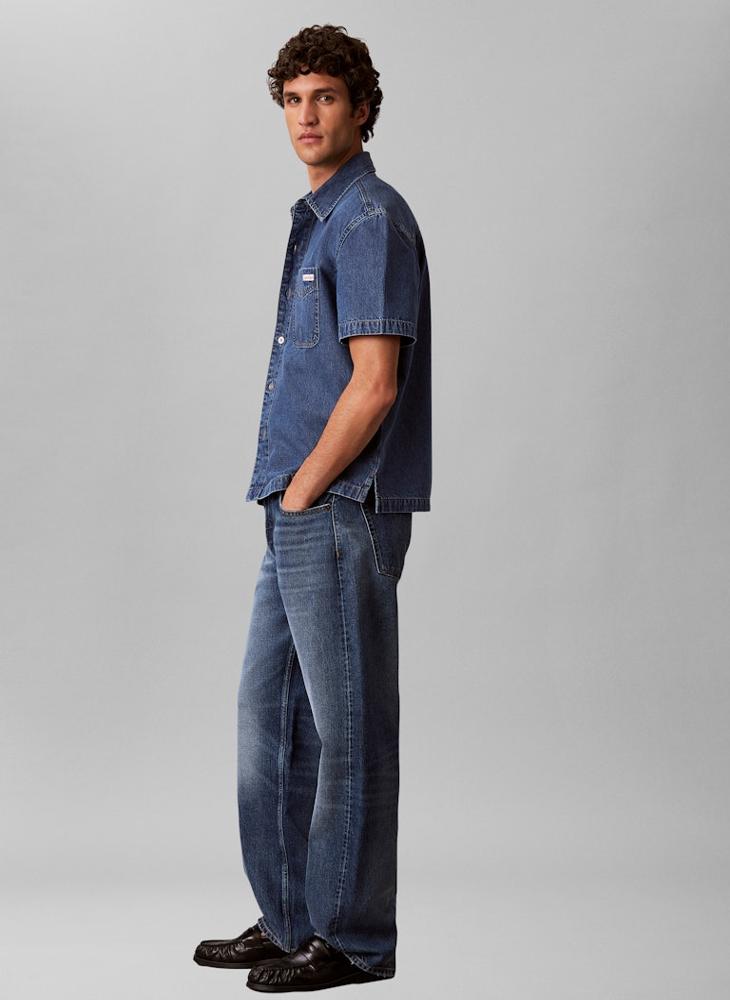 Calvin Klein Jeans Boxy Denim Short Sleeve Shirt - Image 3