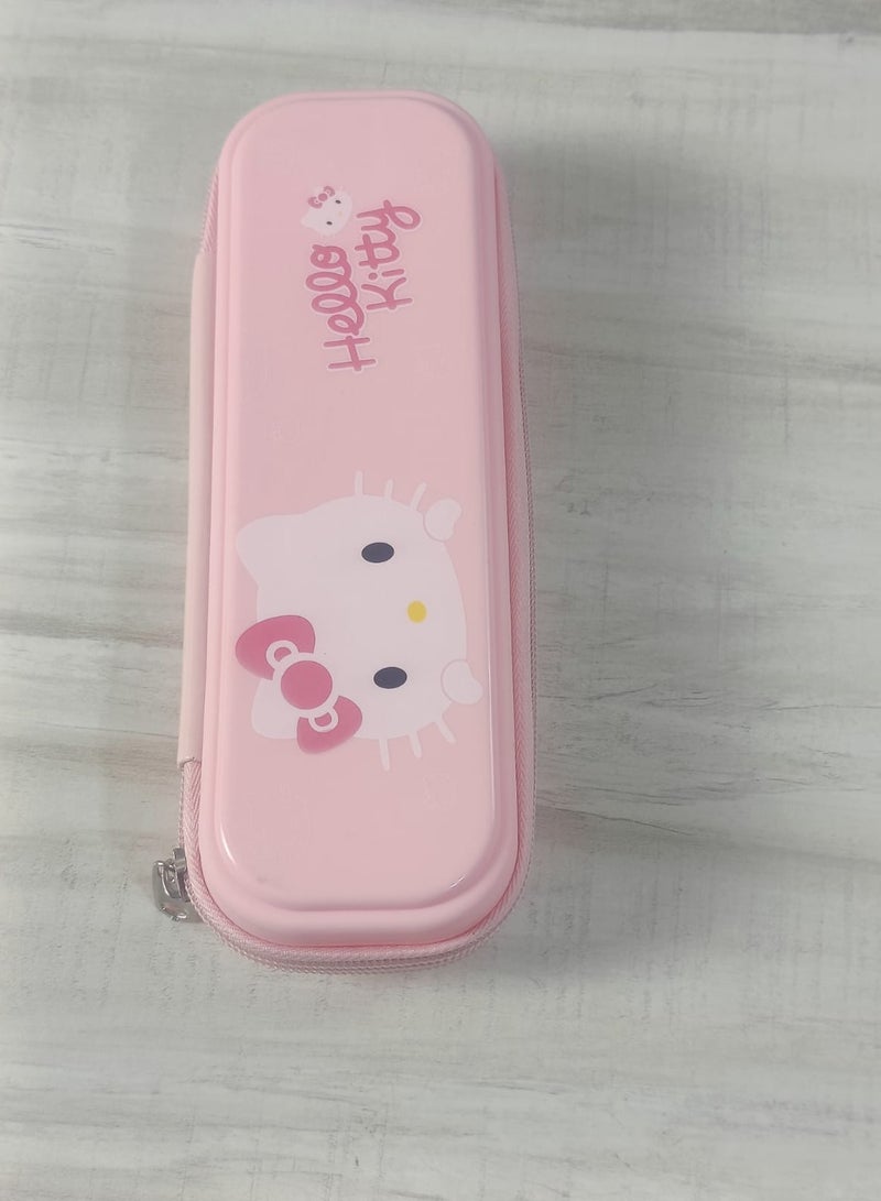 هالو كيتي مقلمة كبيرة للبنات والأولاد، مقلمة مدرسية بتصاميم لطيفة - للطلاب بينك - Image 1