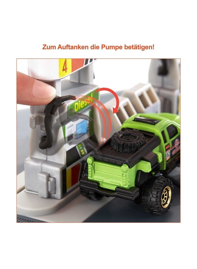 MATCHBOX Matchbox Toy Cars Playset, Action Drivers Fuel Station & 1:64 Scale Toy Truck, Moveable Gas Hoses & Car-Activated Features - Image 4