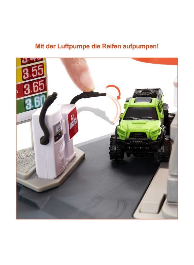 MATCHBOX Matchbox Toy Cars Playset, Action Drivers Fuel Station & 1:64 Scale Toy Truck, Moveable Gas Hoses & Car-Activated Features - Image 5