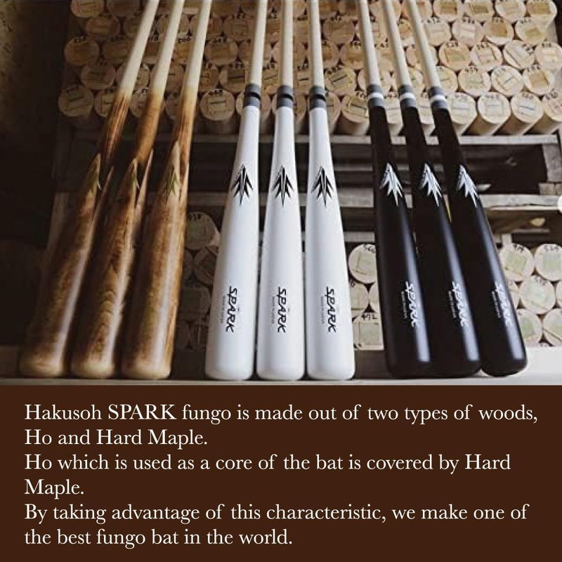 HAKUSOH Spark Fungo Baseball & Softball Bat Training Wood Bat for Coaches [Made in Japan] - Image 4