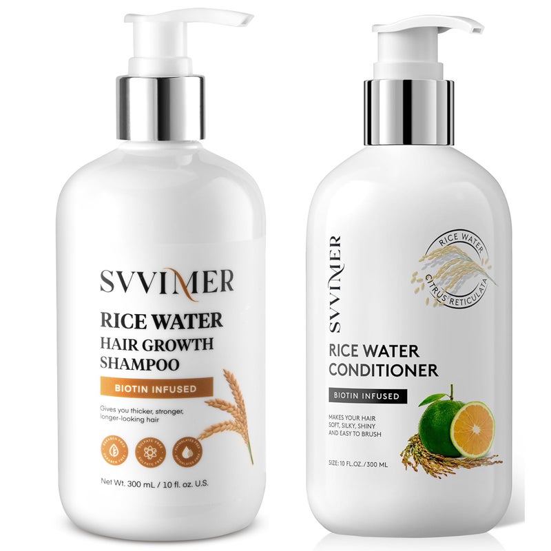 Svvimer Rice Water Shampoo and Conditioner - Image 1