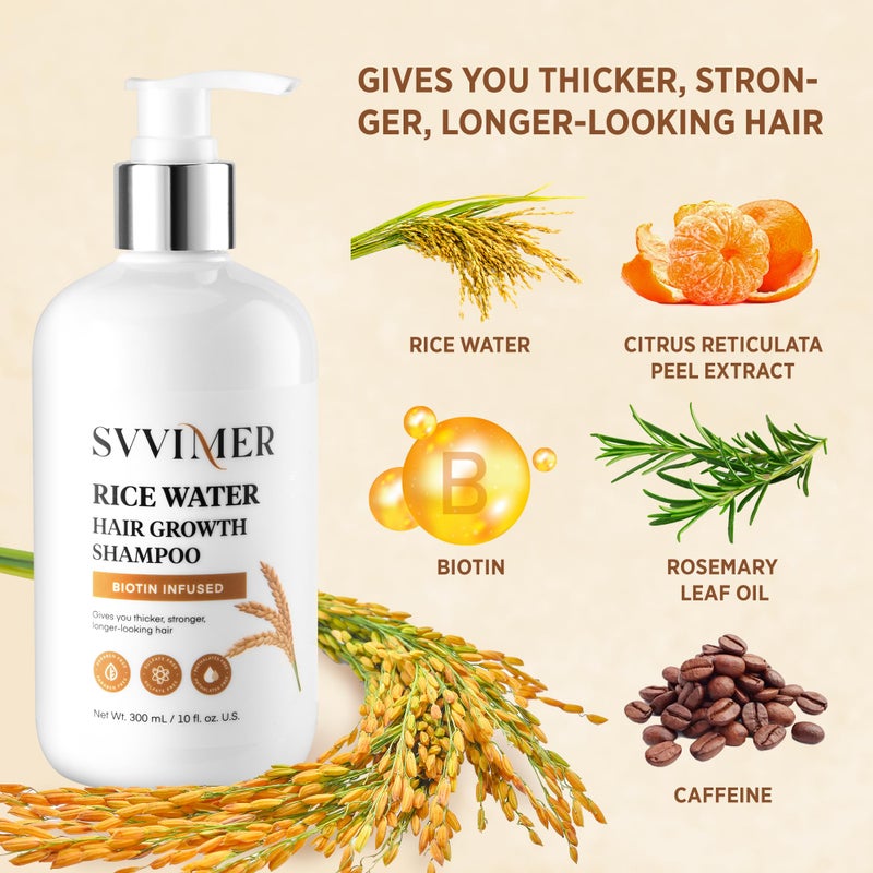 Svvimer Rice Water Shampoo and Conditioner - Image 2