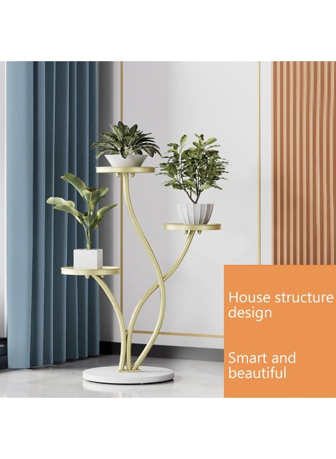 Plant Stand Indoor Outdoor, Corner Metal Flower Pot Stands for Multiple Plants, 3 Tier Tall Plant Shelf for Patio Garden Balcony Living Room Bedroom, White - Image 5