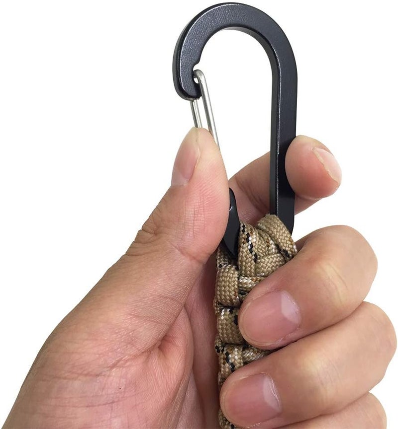 SENHAI 5 Pcs Paracord Keychains with Carabiner, Braided Lanyard Ring Hook Clip for Keys Knife Flashlight Outdoor Camping Hiking Backpack Fit Men Women - 5 Colors - Image 5