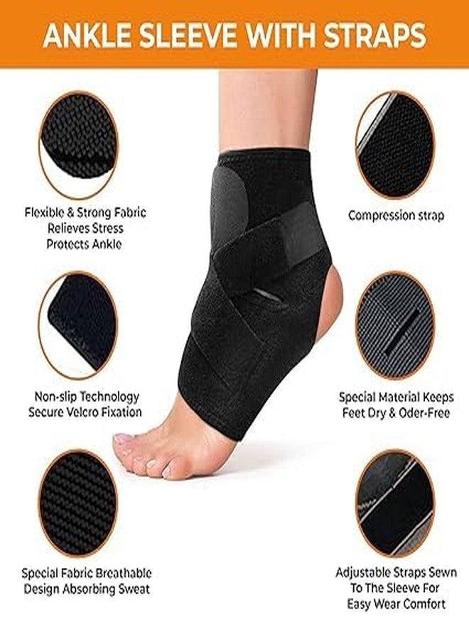 QP360 Neoprene Ankle Support For Pain Relief Ankle Brace For Women & Men Ankle Binder For Men Foot Support For Pain Relief Ankle Support For Men Ankle Cap Ankle Strap Ankle Belt - Image 2
