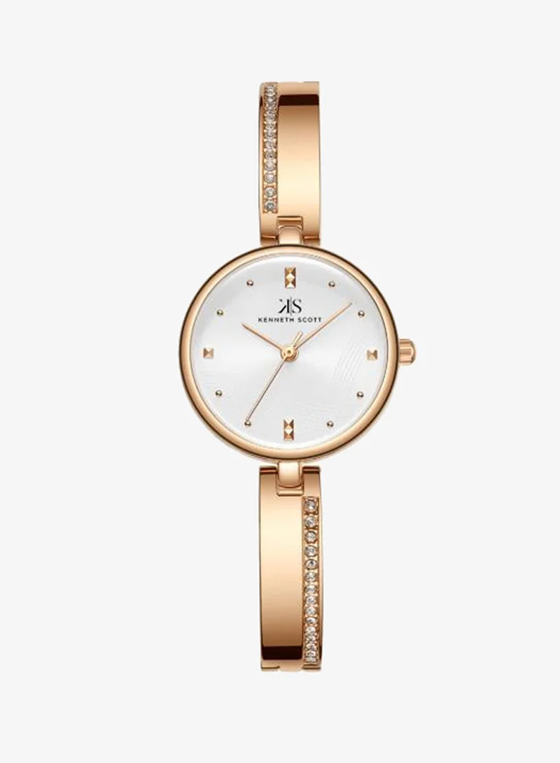 Kenneth Scott white Women's Alloy Analog Watch K23506-RBKW - 28 mm for Women | Best Price UAE