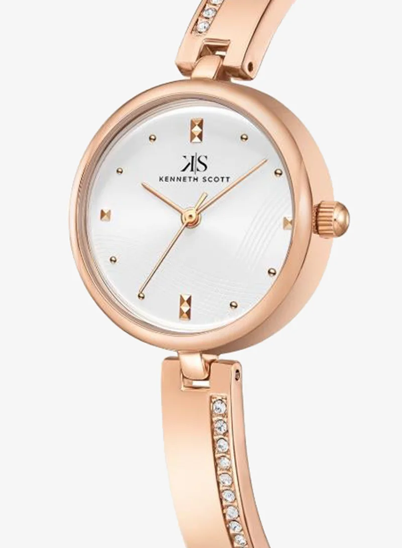 Kenneth Scott white Women's Alloy Analog Watch K23506-RBKW - 28 mm for Women | Best Price UAE