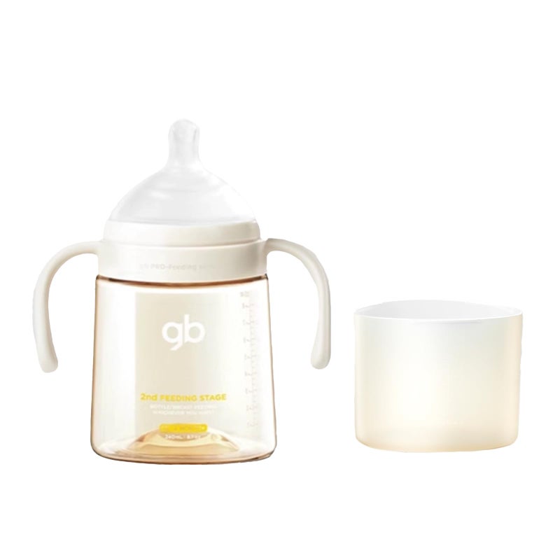 gb Feeding Series 2nd Stage Baby Bottle 8oz 240ml PPSU BPAFree AntiColic Soft Silicone Ergonomic Handle Easy to Clean Ideal for Newborn Essentials Breastfeeding 36 Months - Image 2