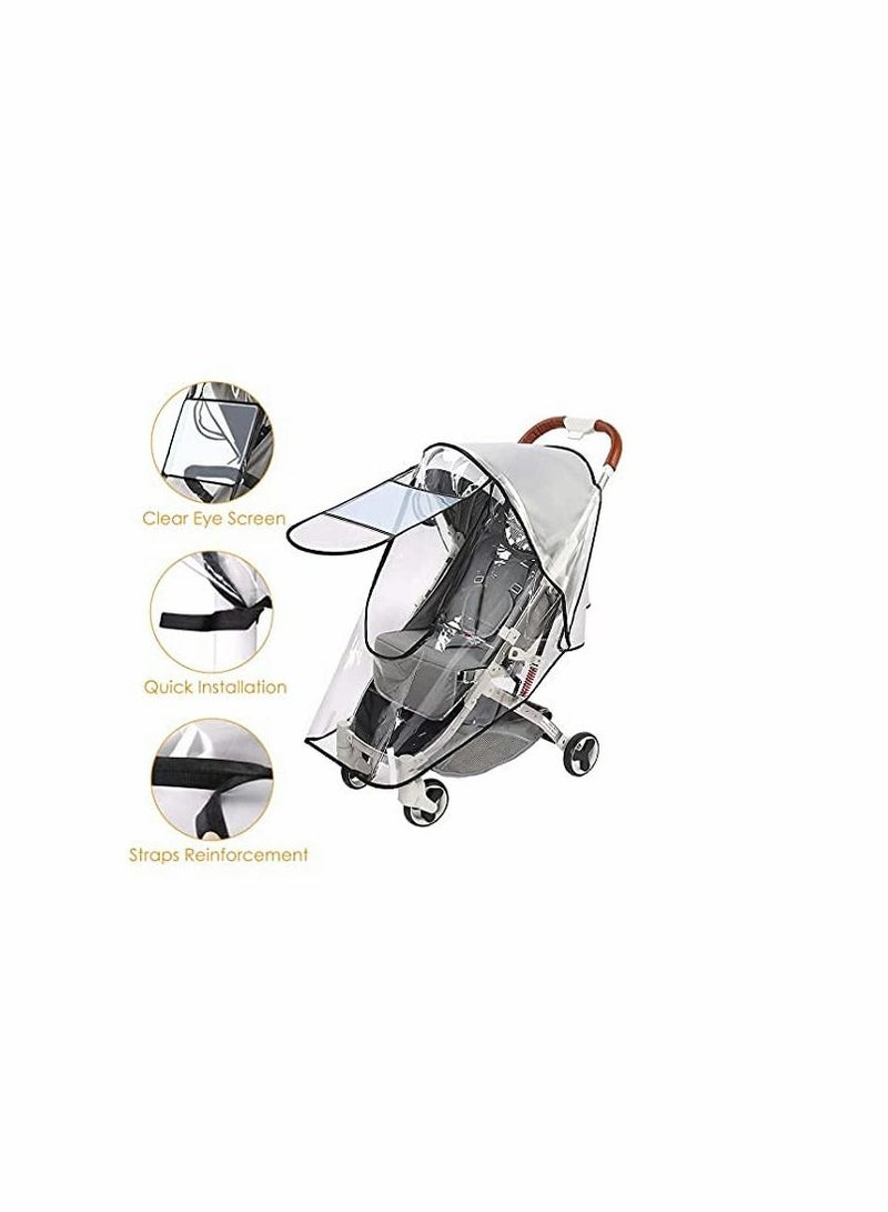 KASTWAVE Stroller Weather Shield Universal with Rain Cover (Transparent) - Image 4