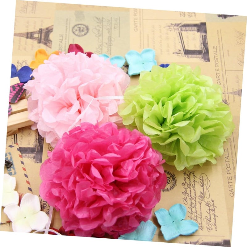 5Pcs Pink Paper Flower Balls For Wedding Birthday Party Decorations - Image 3