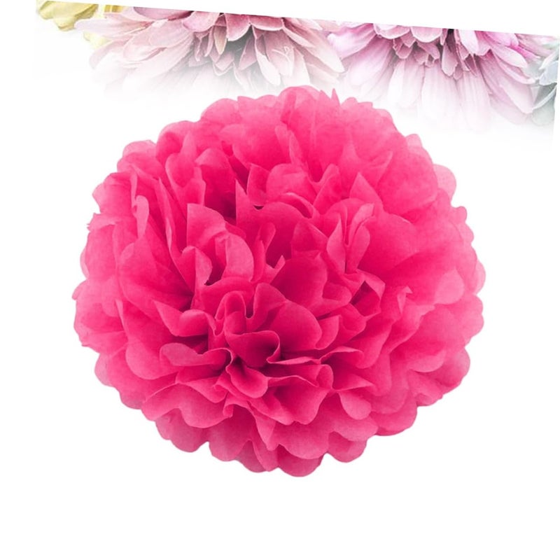 5Pcs Pink Paper Flower Balls For Wedding Birthday Party Decorations - Image 5