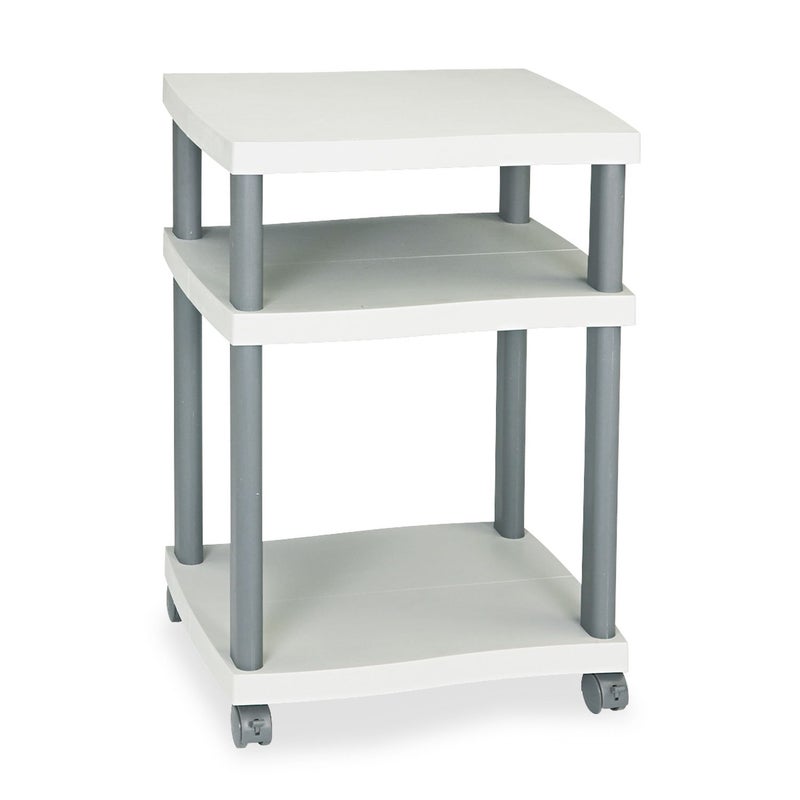 Safco Products 1860GR Wave Desk Side Printer Machine Stand Light Gray