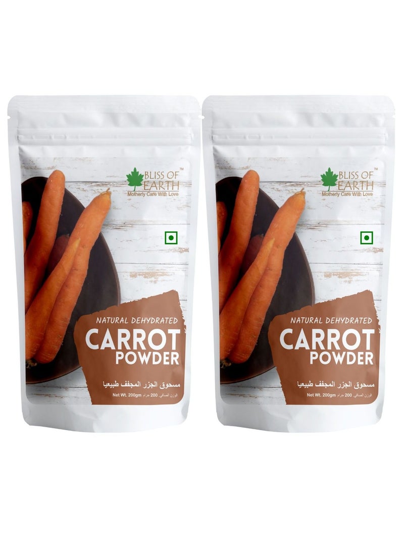 بليس اوف ايرث مسحوق جزر طبيعي مجفّف بالكامل ومطحون طازج ولذيذ رائع لطهي البشرة شوربة وخبز وعصير 2 × 200 جم - Image 1