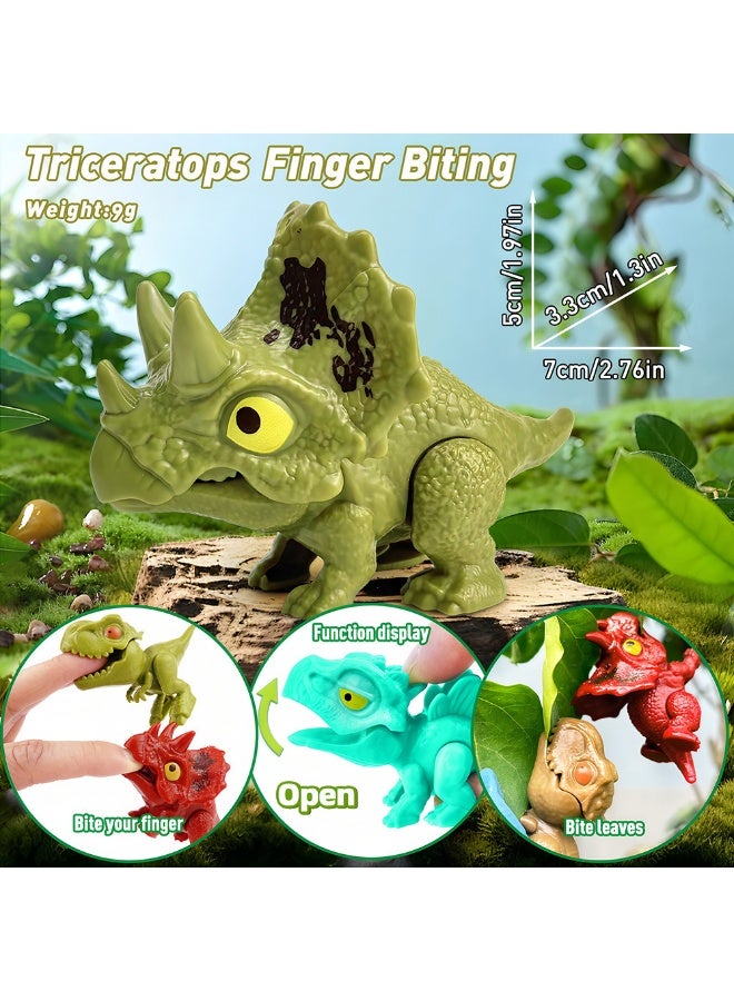 نيبمينينت لعبة الديناصور الممتعة لقضم الأصابع - تي ريكس مع مجموعة متنوعة من الديناصورات القابلة للتدوير