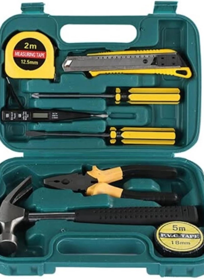 GGOOT Multi Tools Set Portable Combination Tool 9-Piece Set Multifunctional Hardware Repair Toolbox Hand Tools Repair & Maintenance DIY Tool Kit 