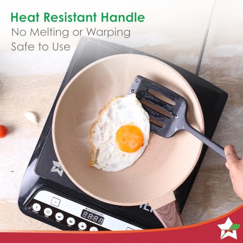 Wonderchef Waterstone Silicon Turner | Stainless Steel Core | Food Grade Silicone | Ideal Thickness | Use for Flipping, Turning, Scrapping, Mixing | Non-Stick, Flexible, Heat Resistant, Stylish Design - Image 5