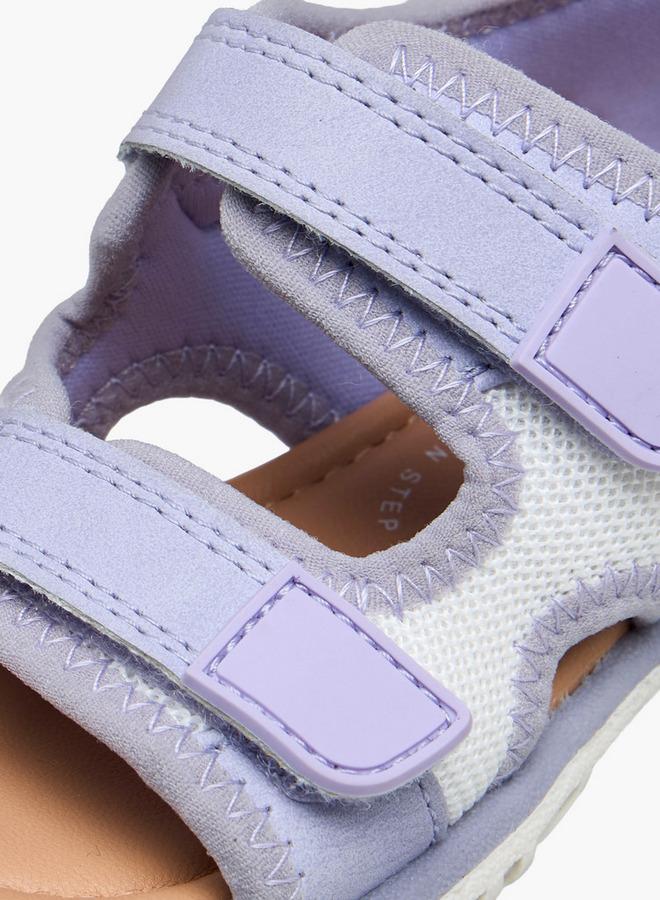 Barefeet Girls Hook & Loop Strap Sandals - Image 4