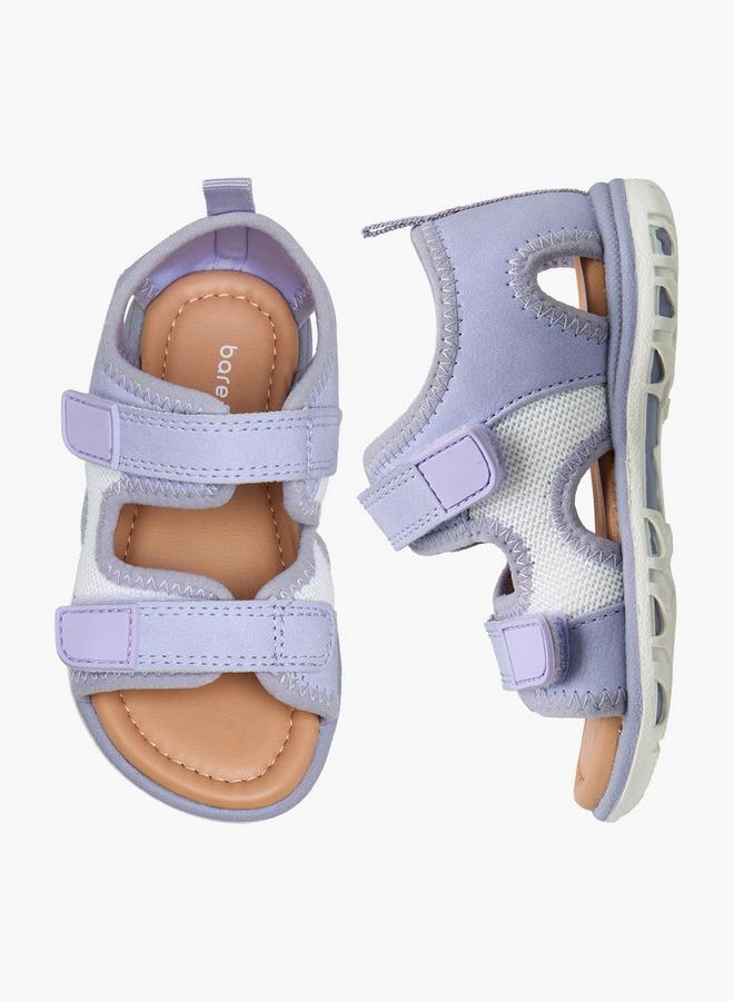 Barefeet Girls Hook & Loop Strap Sandals - Image 2