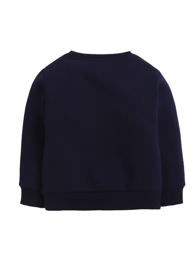victor and jane Boys' Navy "Never Give Up" Slogan Sweatshirt - Image 5