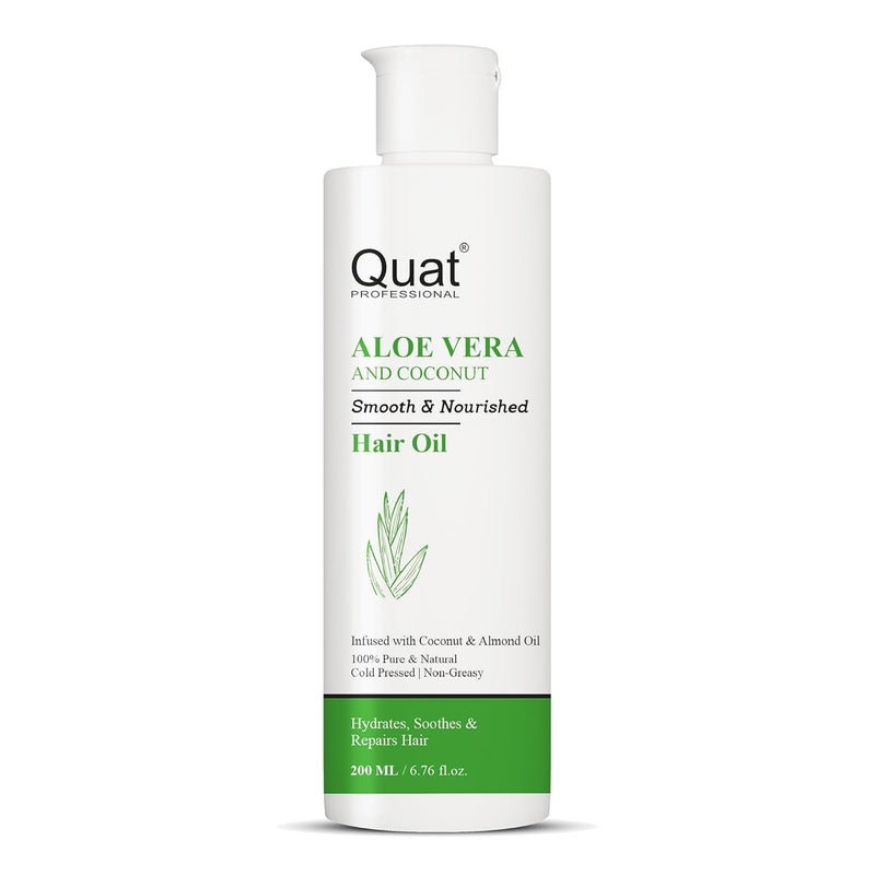 QUAT Aloevera And Coconut Hair Growth Oil Hydrates Soother Repairs Hair Hair Oil 200 ml - Image 1