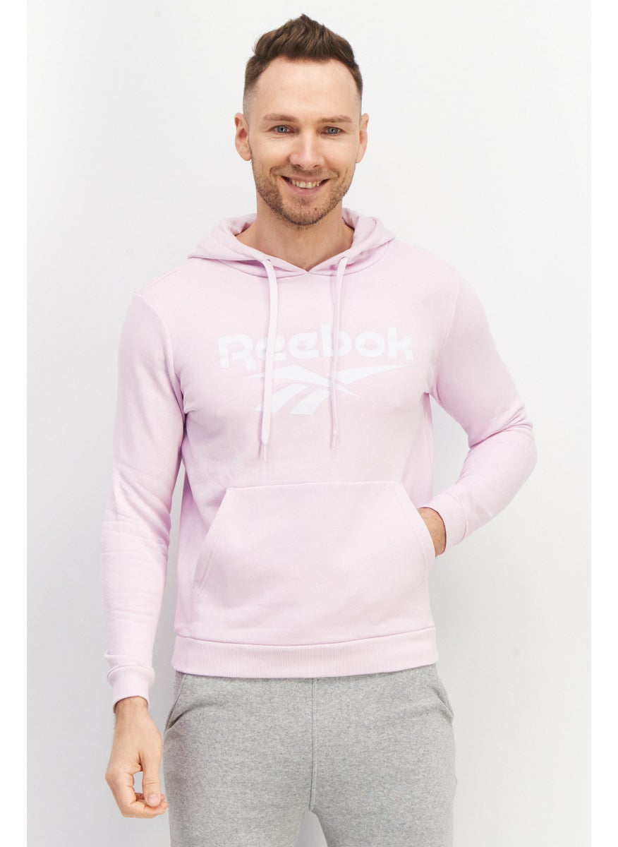 Reebok Men Sportswear Fit Outdoor Vector Hoodie, Pink  - Image 1